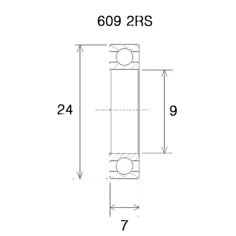 Cuscinetto b3 9x24x7mm - image