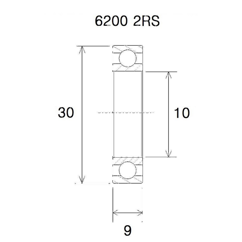 Cuscinetto b3 10x30x9mm