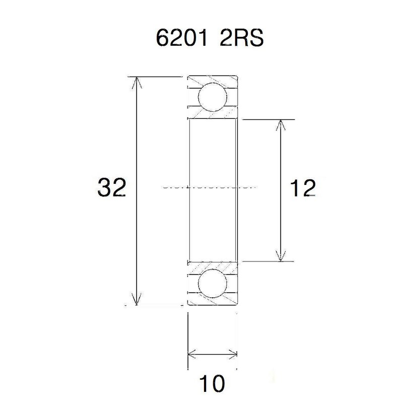 Cuscinetto b3 12x32x10mm