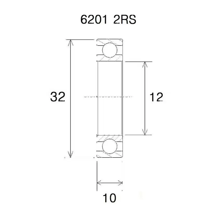 Cuscinetto b3 12x32x10mm - image