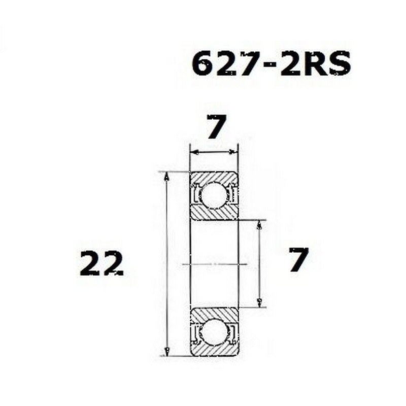 Cuscinetto b3 7x22x7mm