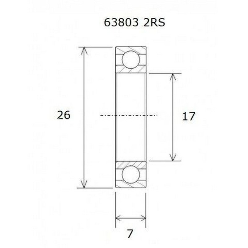 Cuscinetto b3 17x26x7mm