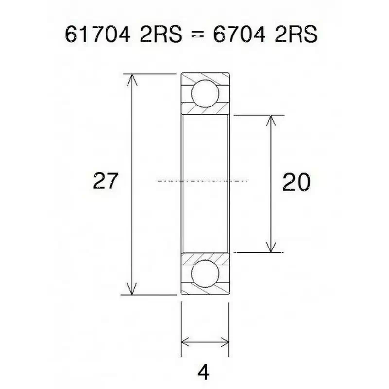 Cuscinetto b3 20x27x4mm - image