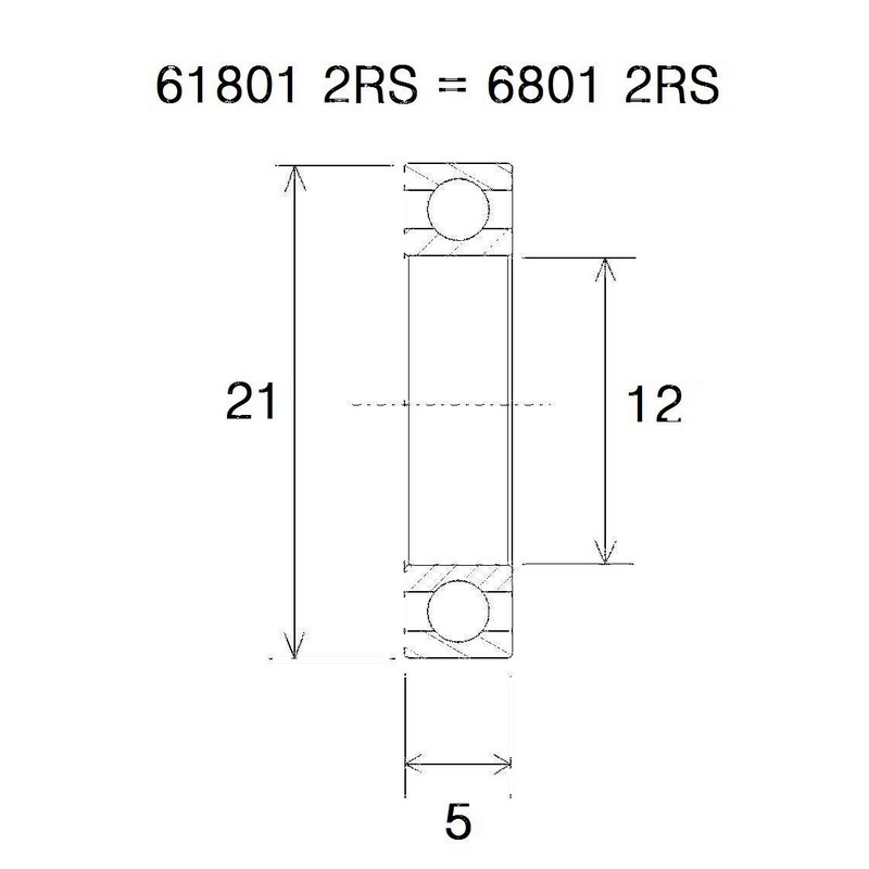 Cuscinetto b3 12x21x5mm