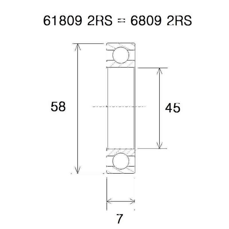 Cuscinetto b3 45x58x7mm