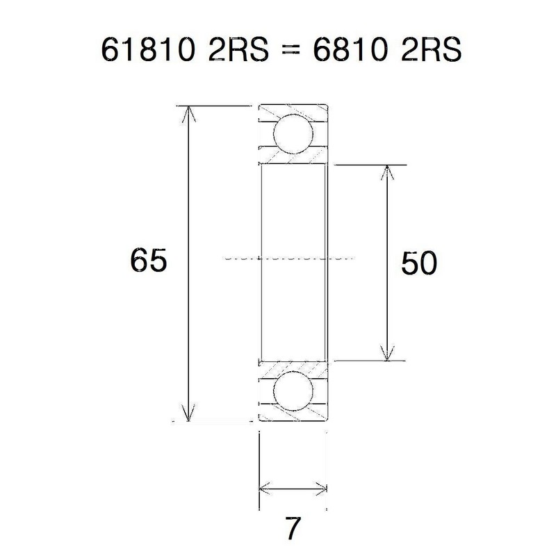 Cuscinetto b3 50x65x7mm