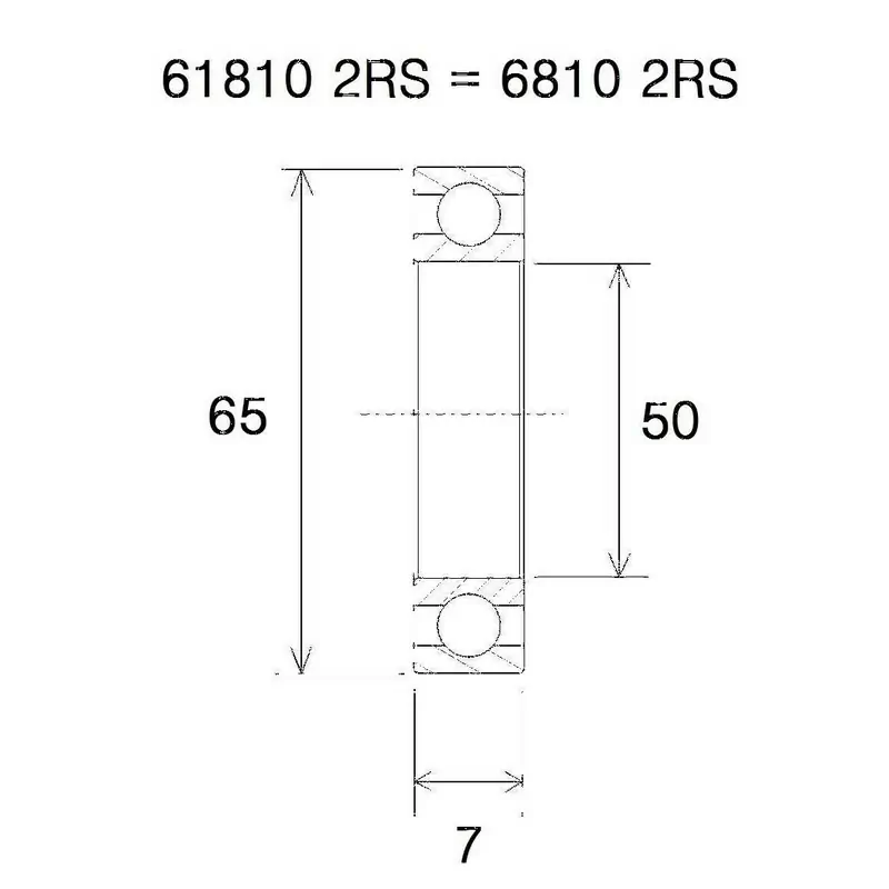 Cuscinetto b3 50x65x7mm - image