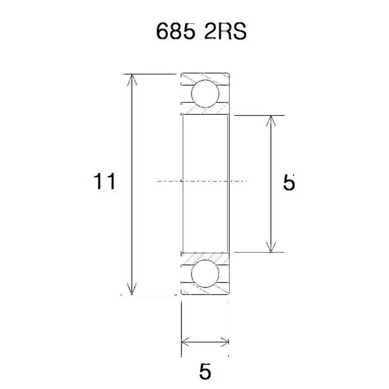 Rolamento b3 5x11x5mm - image