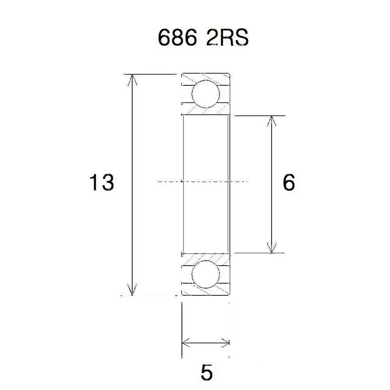 Cuscinetto b3 6x13x5mm - image