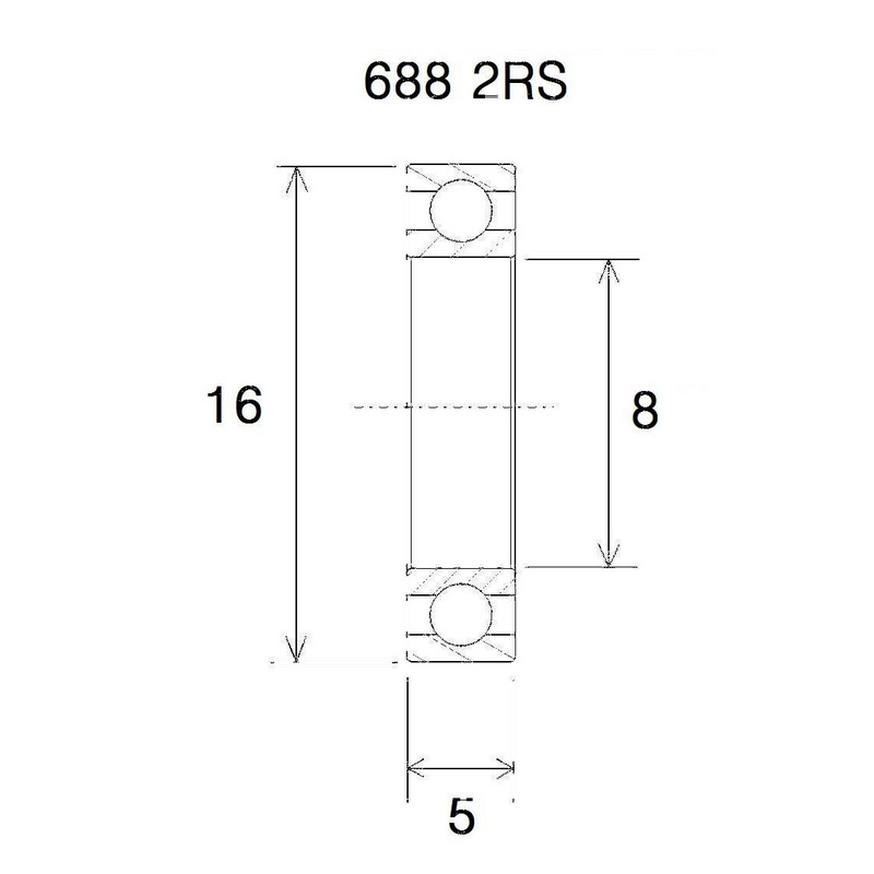 Cuscinetto b3 8x16x5mm