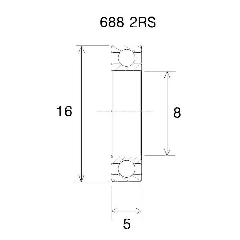 Cuscinetto b3 8x16x5mm - image