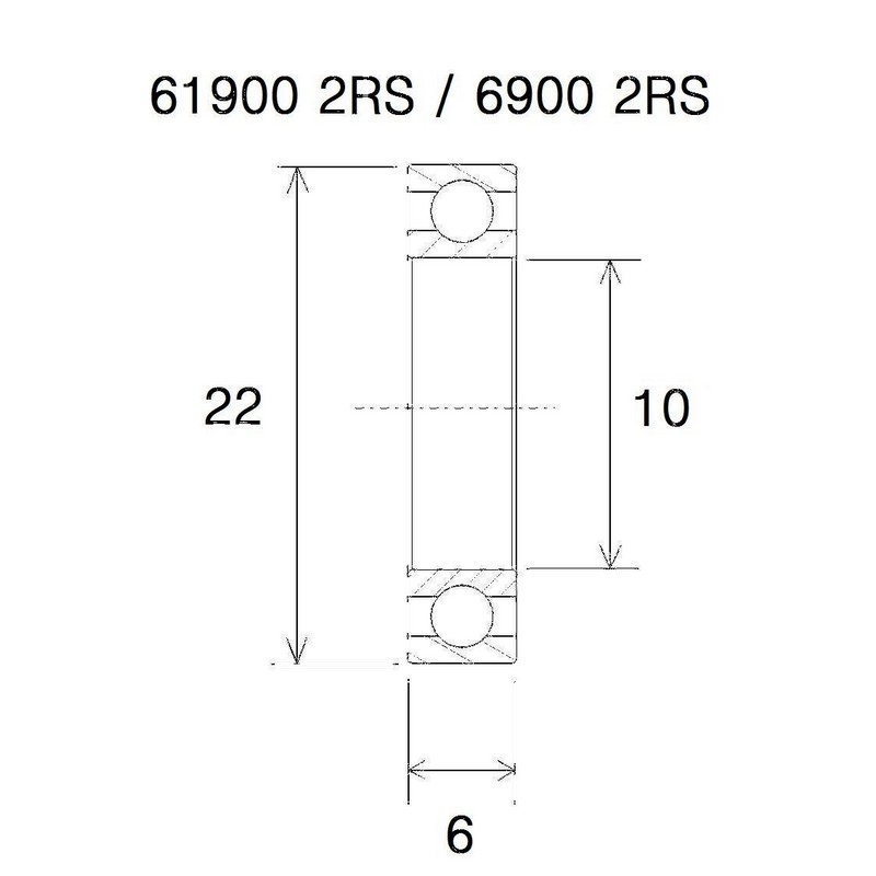 Cuscinetto b3 10x22x6mm