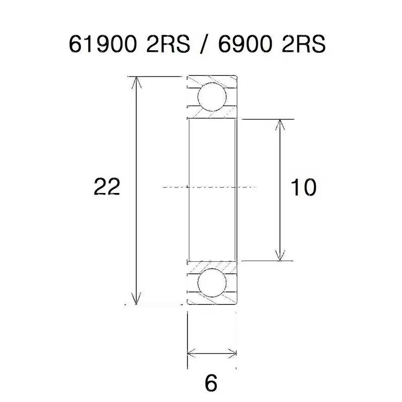 Cuscinetto b3 10x22x6mm - image