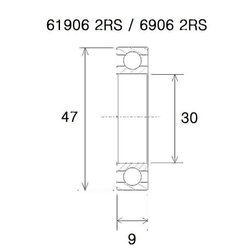 Cuscinetto b3 30x47x9mm