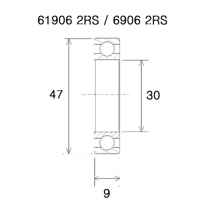Cuscinetto b3 30x47x9mm - image