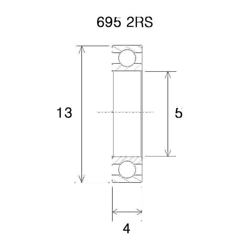 Cuscinetto b3 5x13x4mm