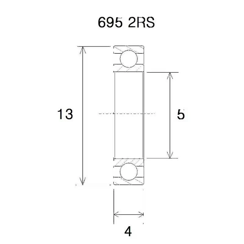 Cuscinetto b3 5x13x4mm - image