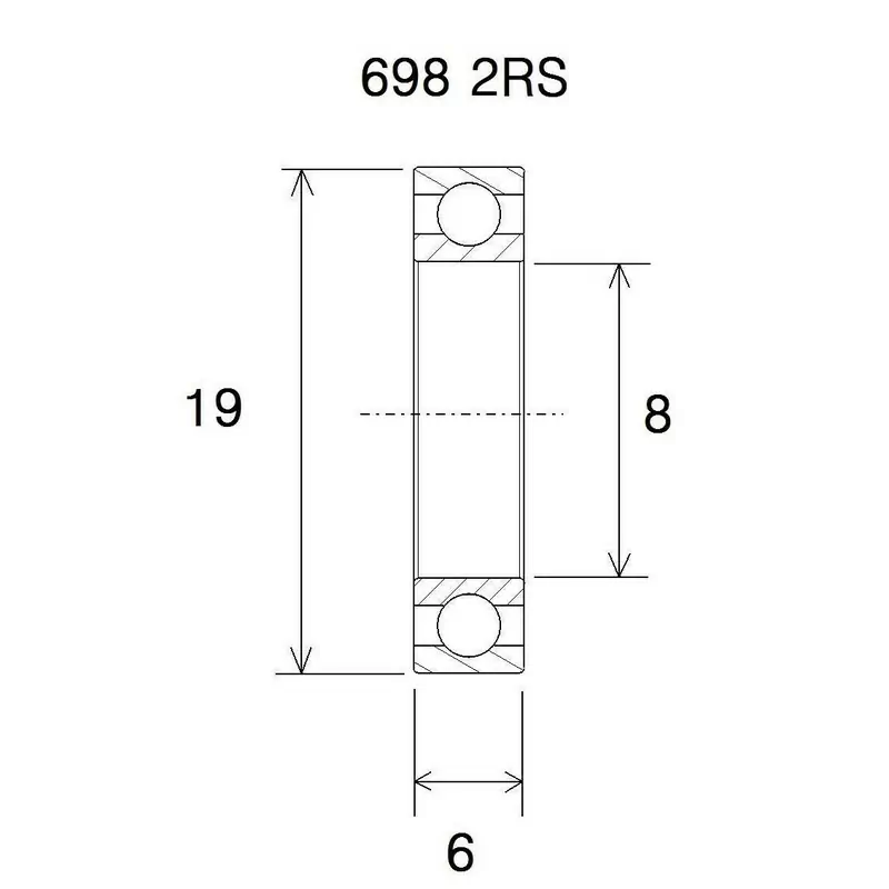 Cuscinetto b3 8x19x6mm - image