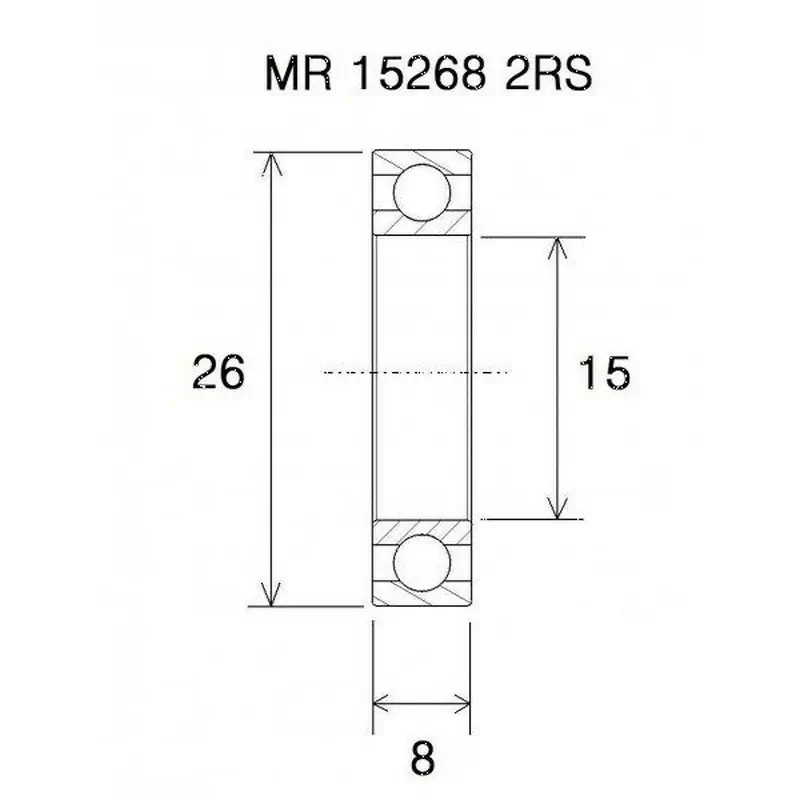 Rodamiento b3 15x26x8mm - image