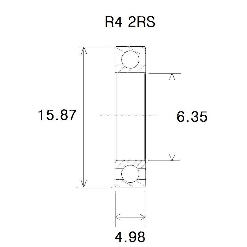 Cuscinetto b3 6,35x15,88x4,98mm