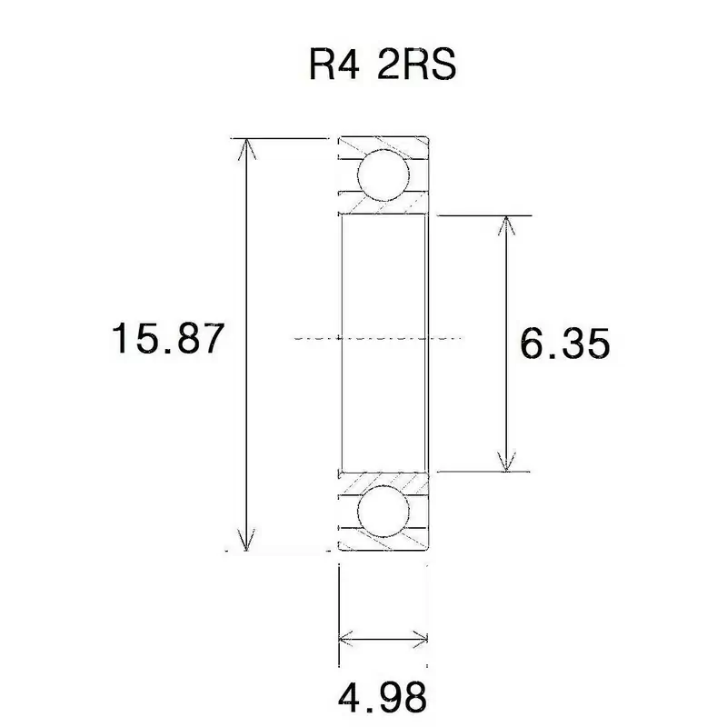 Cuscinetto b3 6,35x15,88x4,98mm - image