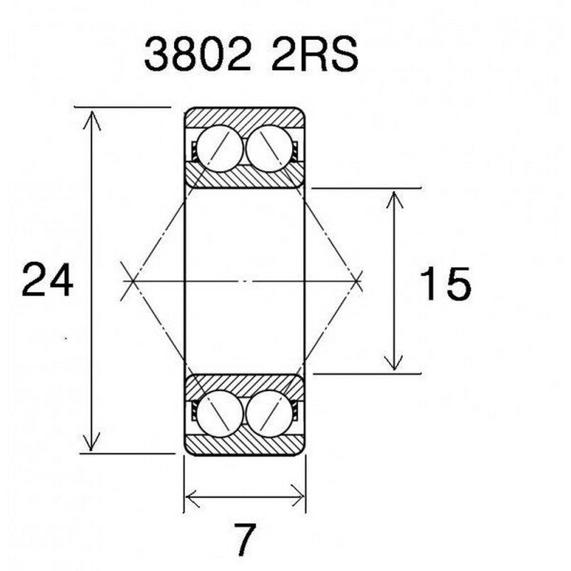 Cuscinetto max 15x24x7mm