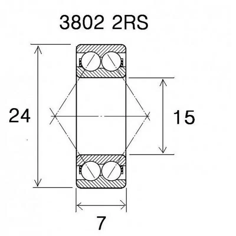 Cuscinetto max 15x24x7mm - image