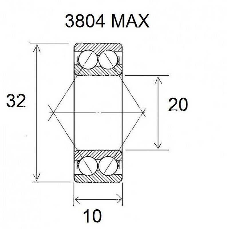 Cuscinetto max 20x32x10mm