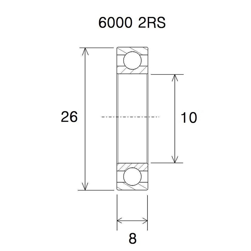 Max bearing 10x26x8mm