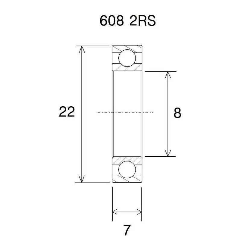 Cuscinetto max 8x22x7mm - image