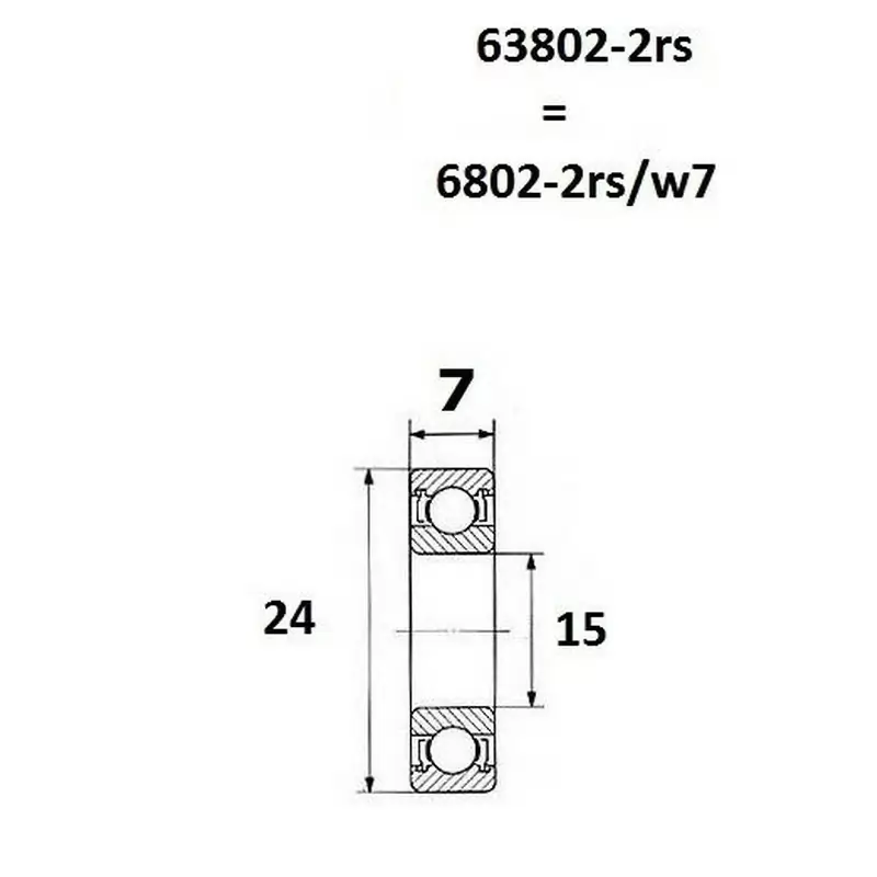 Cuscinetto max 15x24x7mm. - image