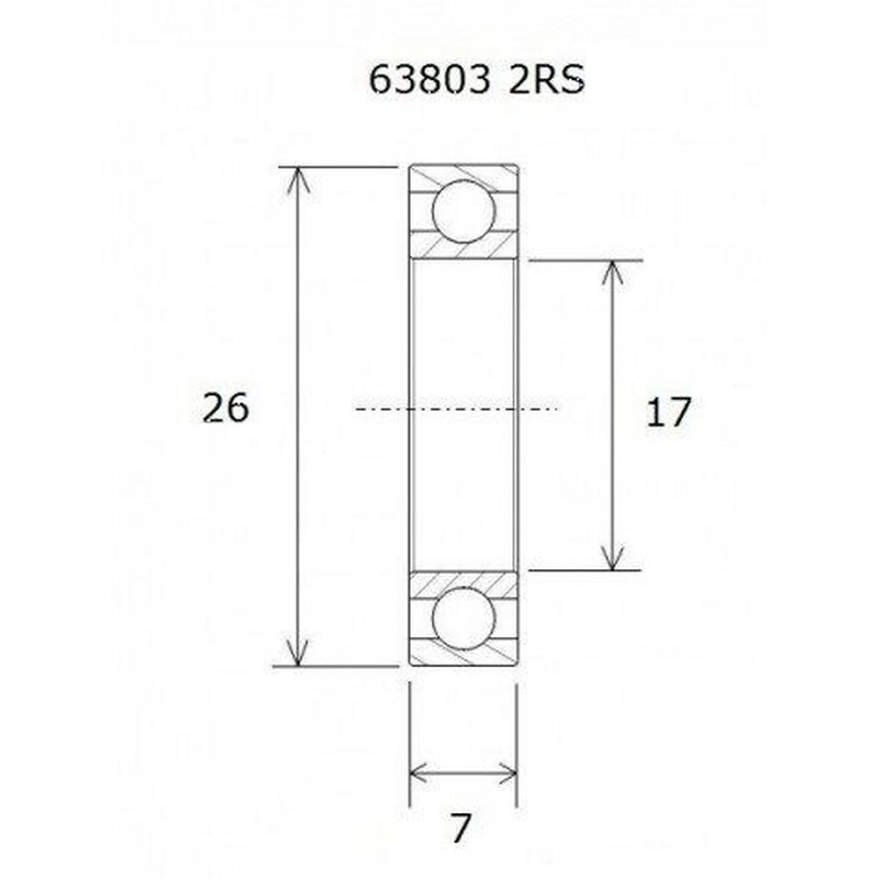 Cuscinetto max 17x26x7mm