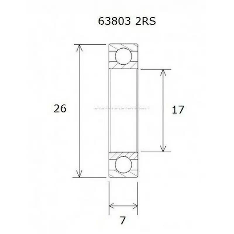 Cuscinetto max 17x26x7mm - image