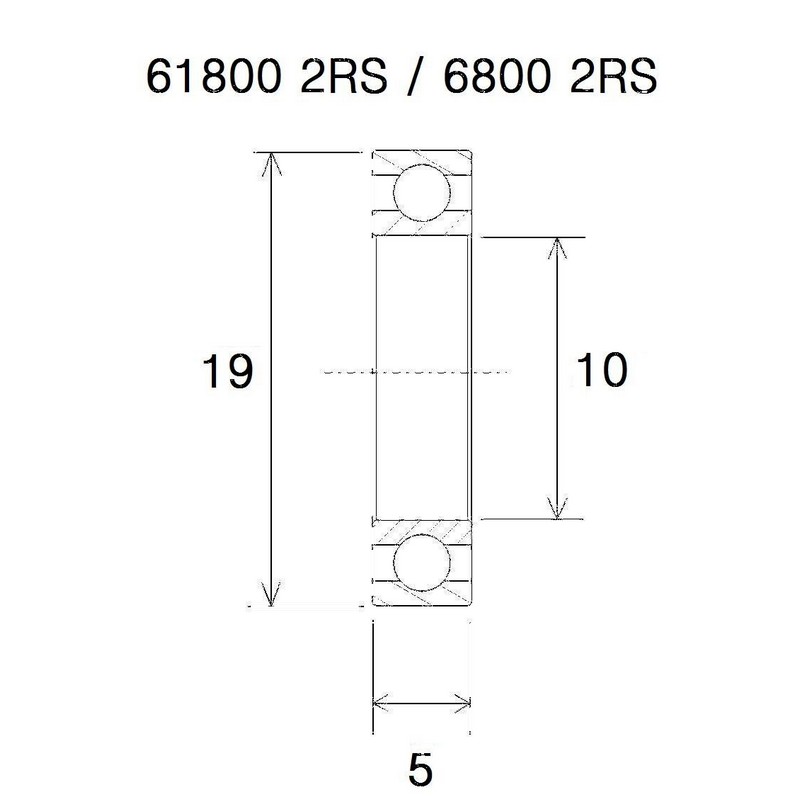 Cuscinetto max 10x19x5mm