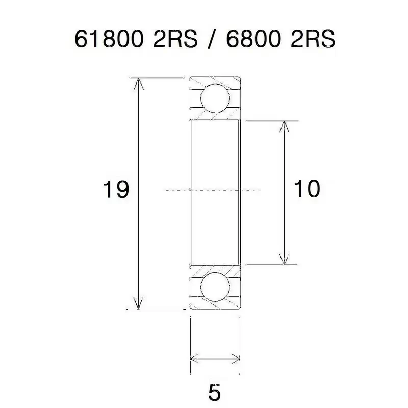 Cuscinetto max 10x19x5mm - image