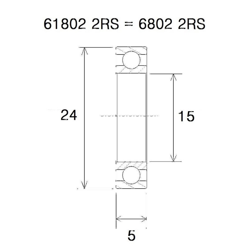 Cuscinetto max 15x24x5mm