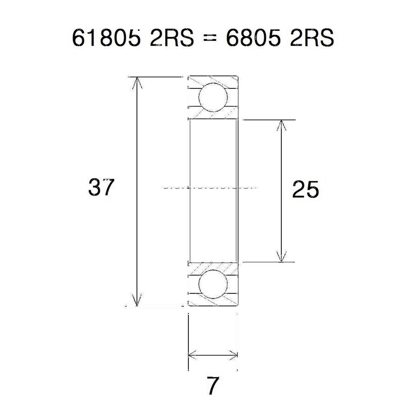 Maximales Lager 25x37x7mm