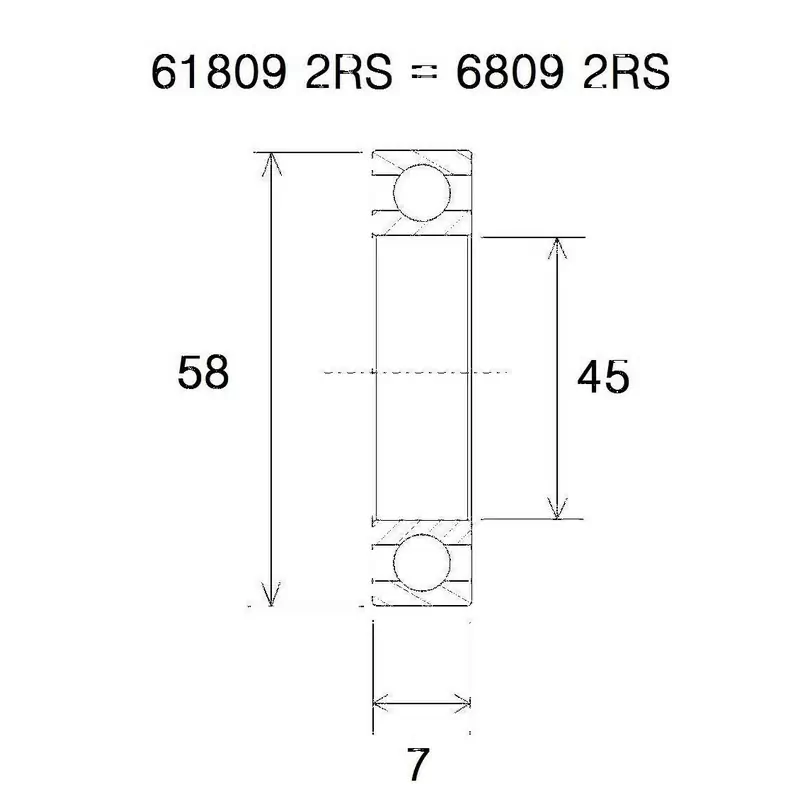 Cuscinetto max 45x58x7mm - image