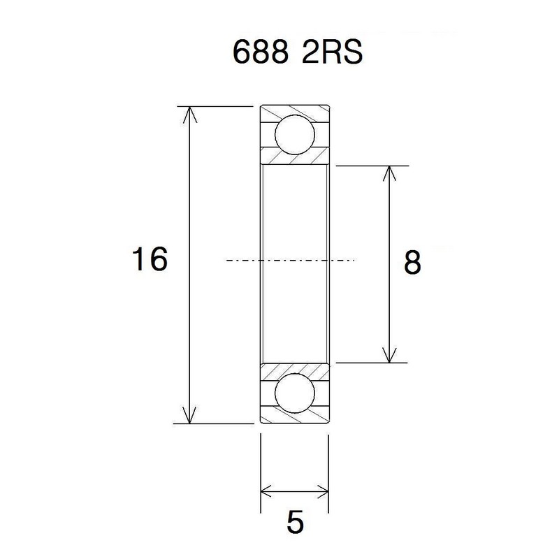 Maximales Lager 8x16x5mm