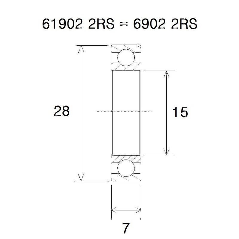 Max bearing 15x28x7mm