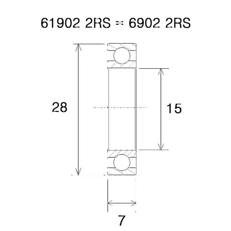 Max bearing 15x28x7mm - image