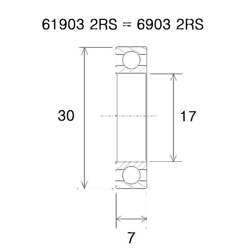 Cuscinetto max 17x30x7mm