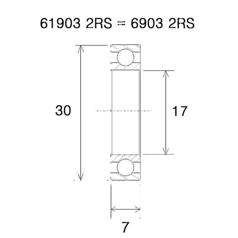 Cuscinetto max 17x30x7mm - image