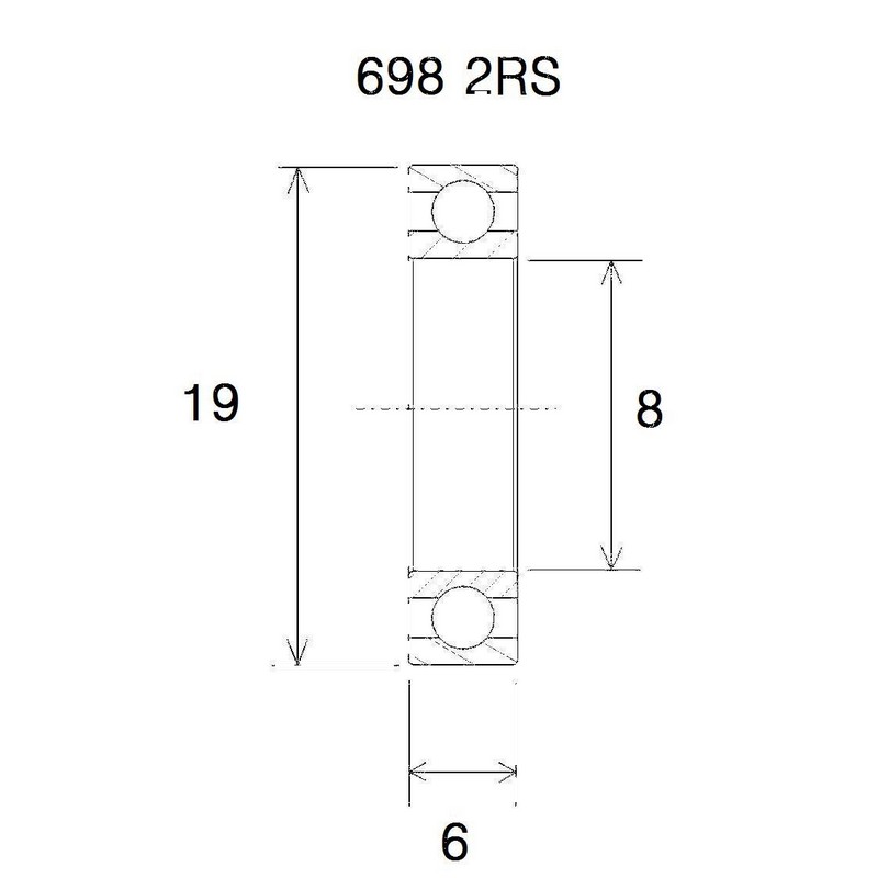 Cuscinetto max 8x19x6/7,5mm