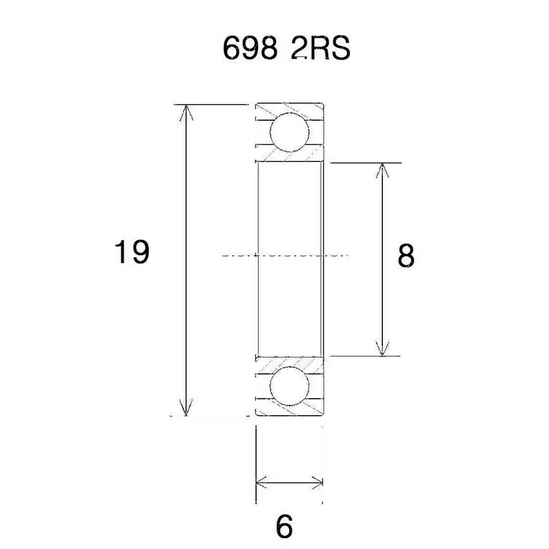 Cuscinetto max 8x19x6/7,5mm - image