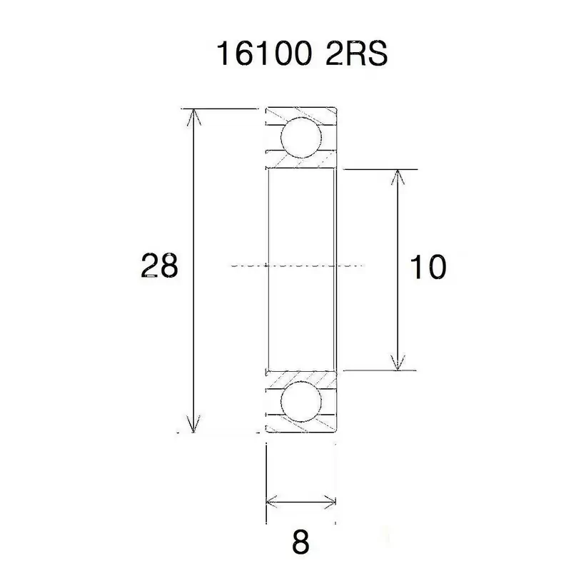 Roulement b5 10x28x 8mm - image