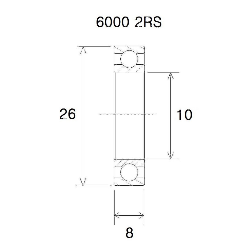 Roulement b5 10x26x8mm