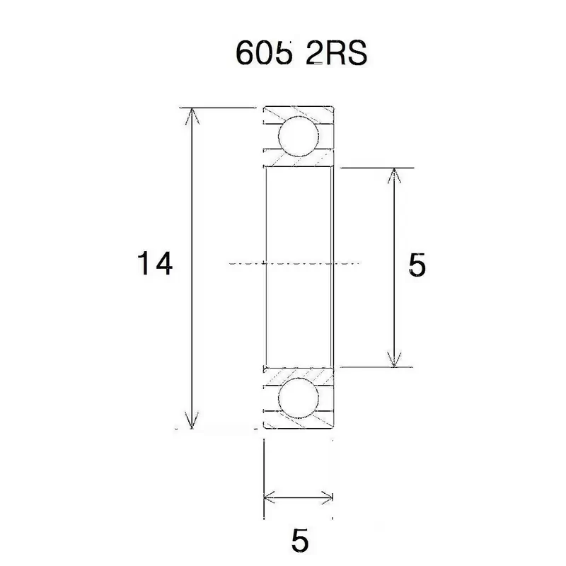 Cuscinetto b5 5x14x5mm - image