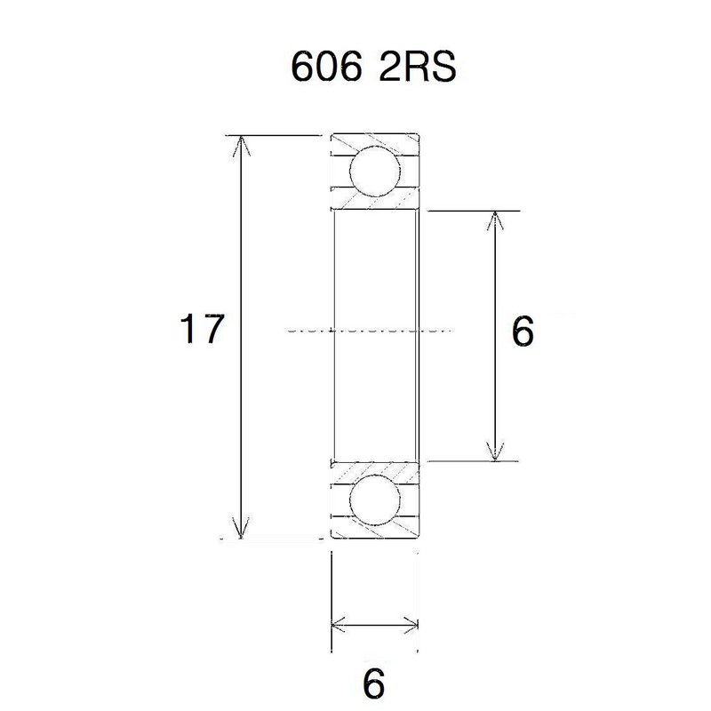 Cuscinetto b5 6x17x6mm