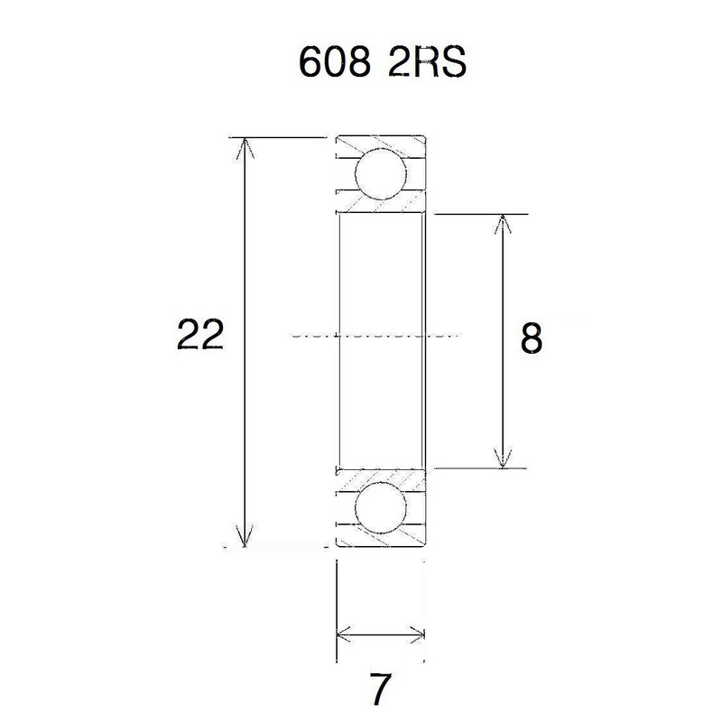Cuscinetto b5 8x22x7mm